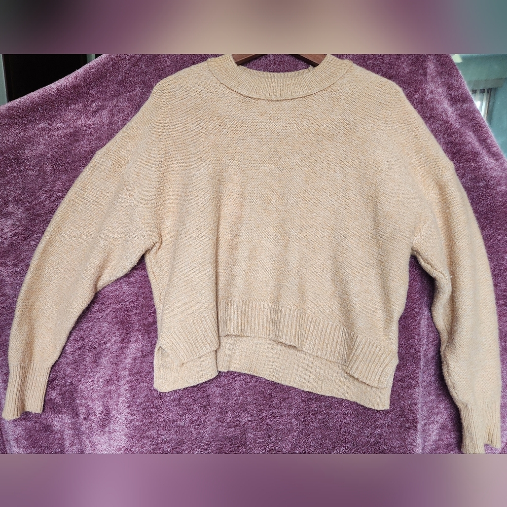 American Eagle Outfitters Tan Crew Neck Sweater